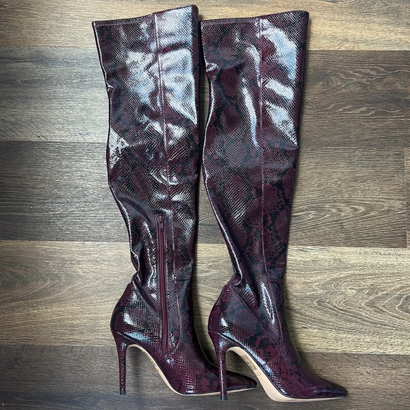 OTK boots, like new, worn once. Slight imperfection, left boot near zipper. - Picture 4 of 6